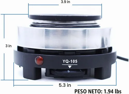 Vista 6 de 4Cups - Cafetera portátil de acero inoxidable de 6.8 fl oz, cafetera eléctrica de 110 V, cafetera eléctrica con estufa eléctrica (6.8 fl oz, 4 tazas)
