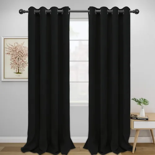 Vista 34 de Easy-Going - Cortinas opacas para dormitorio, aislamiento térmico sólido con ojales, cortinas de ventana para reducción de ruido, cortinas