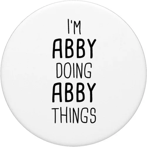 Vista 3 de I'm ABBY Doing ABBY Things Personalized Girl Name Gift - PopSockets Grip and Stand for Phones and Tablets, Negro