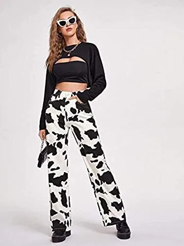 Vista 2 de Pantalones de moda Y2k para mujer rectos pierna ancha pantalones palazzo pantalones holgados deportivos 90s vintage para salir
