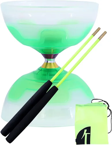 Vista 11 de Juego de diábolo yoyo chino, triple rodamientos Diábolo, yoyos chinos, diábolo LED colorido con palos de diablo, cuerda de diábolo y bolsa de red