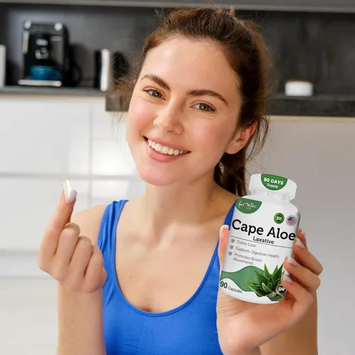 Vista 7 de Suplemento laxante natural de aloe cabo, alivio del estreñimiento, regula el intestino, desintoxicación herbaria totalmente natural, suplemento