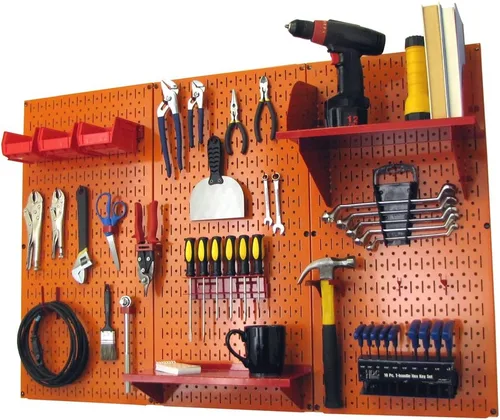 Vista 19 de Organizador de herramienta control de pared 30-wrk-400wb estándar panel perforado mesa de trabajo de metal, 30-WRK-400 BB