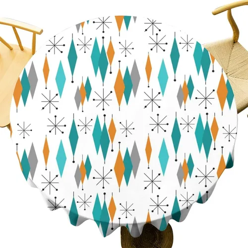 Vista 23 de Mantel azteca suroeste, diseño étnico tribal geométrico, estilo vintage, bohemio, elegante, lavable, para comedor, cocina, granja, fiesta