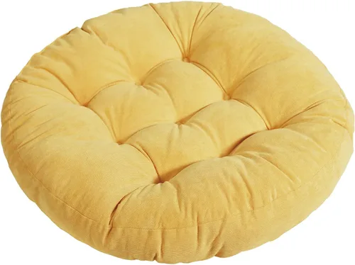 Vista 15 de Tiita Cojín de suelo de 22 pulgadas, cojín redondo para silla de exterior Redondo beige