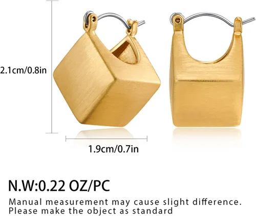 Vista 6 de Delicados aretes colgantes dorados para mujer