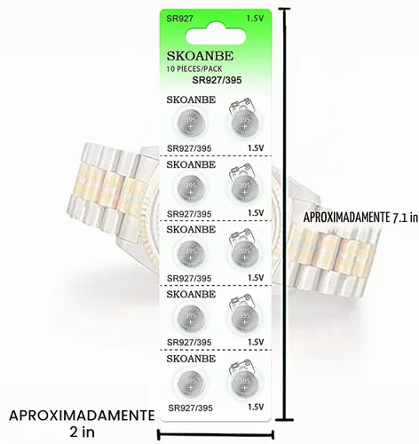 Vista 2 de SKOANBE Batería de reloj de celda de moneda con botón LR926 SR927SW 1.5V AG7 399 395 395A LR57 botón