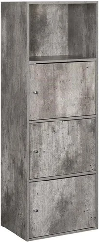 Vista 9 de Convenience Concepts Xtra Storage Gabinete de Tres Puertas con Estante en Acabado de Madera de Nogal