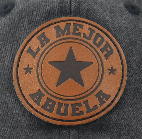 Vista 2 de World's Best - Gorra de béisbol con parche de cuero, ajustable, bordada, de algodón, para el día del padre, para papá