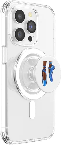 Vista 3 de African American Ballerina pointe shoes love dancing Ballet PopSockets MagSafe PopGrip for iPhone