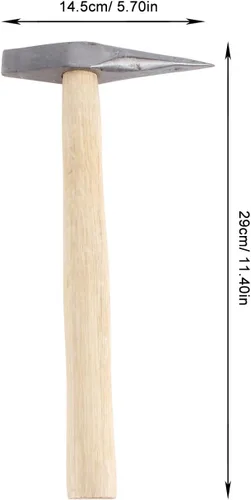 Vista 2 de DOITOOL Martillo astillador mango de madera martillo de soldadura herramienta de eliminación de escoria con agarre de reducción para carpintería