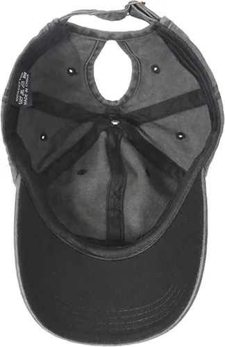 Vista 4 de Gorra de béisbol bordada personalizada para mujer, diseño amigable con cola de caballo, sombrero de sol de algodón lavado, gorra de protección solar