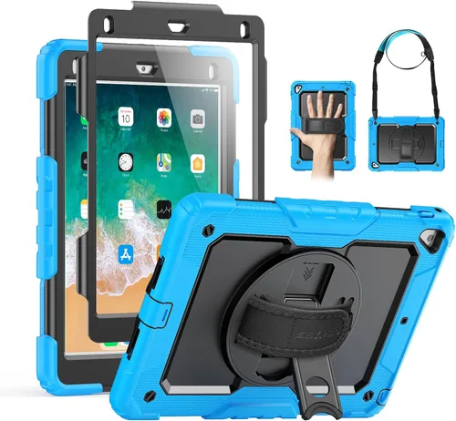 Vista 29 de SEYMAC para iPad Pro de 11 pulgadas Funda M5 2025/M4 2024, Funda Protectora Resistente a Prueba de Golpes con Protector de Pantalla, Soporte
