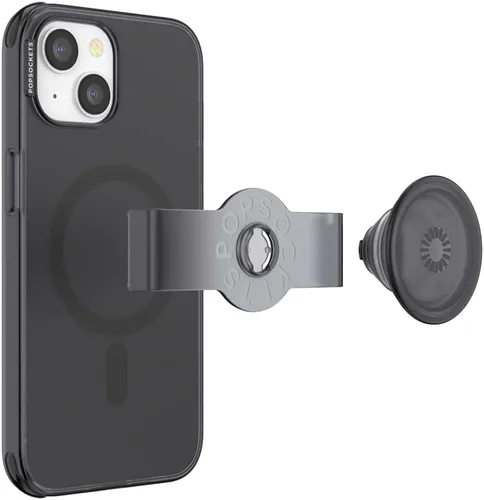 Vista 4 de Funda PopSockets para iPhone 14 con agarre telefónico y deslizador compatible con MagSafe, funda para iPhone 14, compatible con carga inalámbrica
