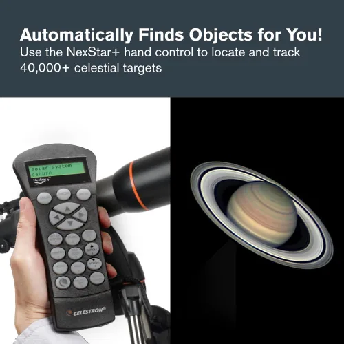 Vista 3 de Celestron - NexStar 102SLT Telescopio Computarizado - Compacto y Portátil - Diseño Óptico de Refractores - Tecnología SkyAlign - Control de Mano