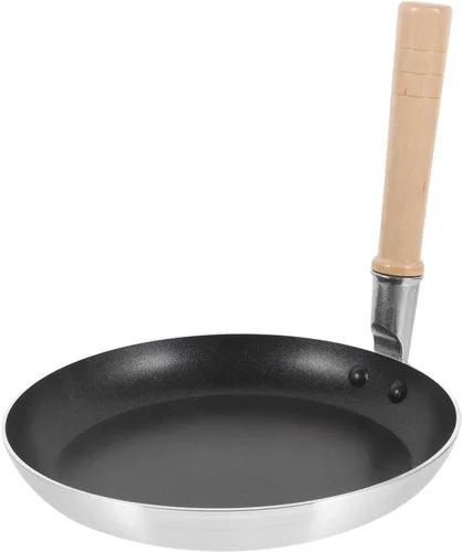 Vista 7 de Sartén de huevo antiadherente japonés Oyakodon Mini sartén para tortilla, sartén pequeña para huevos, práctica sartén de metal, mango de aislamiento