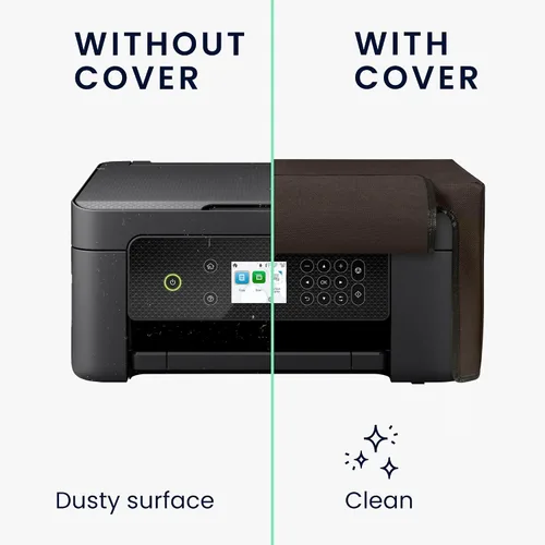 Vista 2 de kwmobile Dust Cover Compatible with Epson Expression Home XP-3200 / XP-4200 / XP-4205 - Printer Case - Fabric Protector Cover - Chocolate
