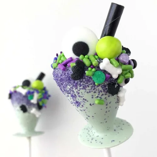 Vista 5 de Simply Sucré - Mezcla de brujas, gránulos comestibles de Halloween de alta calidad, decoraciones espeluznantes para pasteles negros, verdes