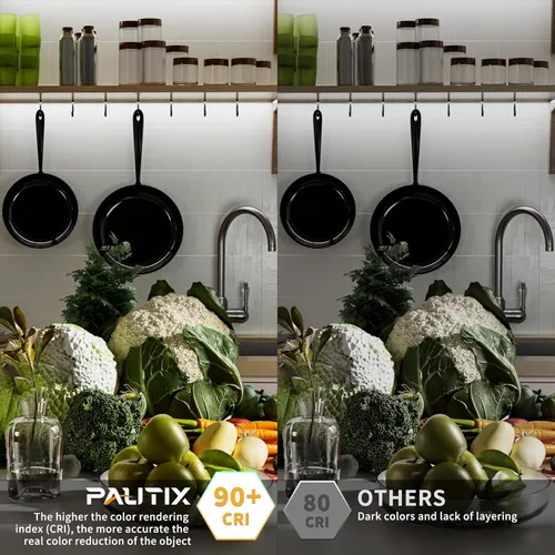 Vista 4 de PAUTIX Tira LED COB de 24 pies/24.6 ft, tira de luces LED blancas Dailylight de 6000 K, cinta LED súper brillante regulable, luces LED DC24V