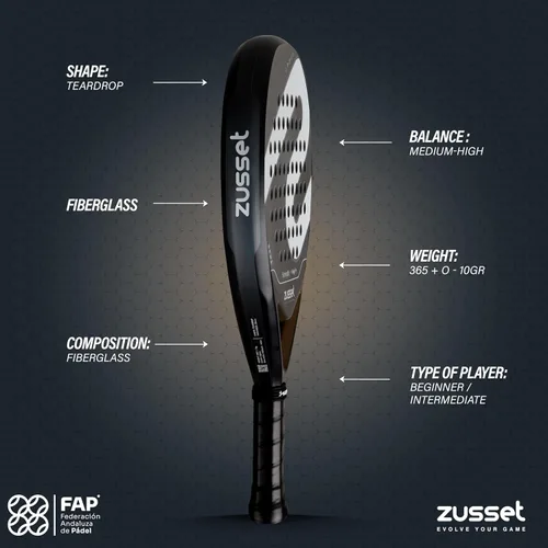 Vista 6 de Pala de Padel Strength 2025 Pala de Padel de forma redonda avanzada Balance medio de 12.87 oz para consistencia y precisión Cara de carbono