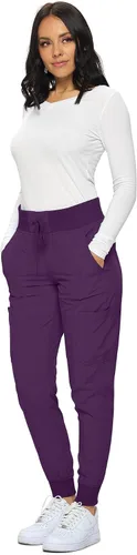 Vista 3 de Monarch Uniforms Pantalones quirúrgicos acanalados para mujer