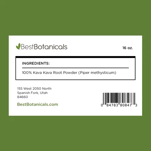 Vista 6 de Best Botanicals Polvo de raíz de kava kava 16 oz.