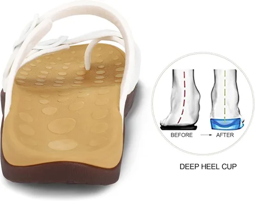 Vista 7 de mysoft Sandalias ortopédicas ajustables para mujer, con soporte de arco, cómodas para caminar y verano