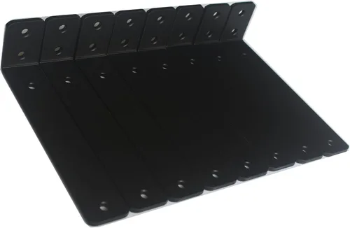 Vista 89 de Paquete de 2 soportes de estante en L de 6 pulgadas de largo x 6 pulgadas de alto x 1.5 pulgadas de ancho, 5 mm de grosor, soportes de estante