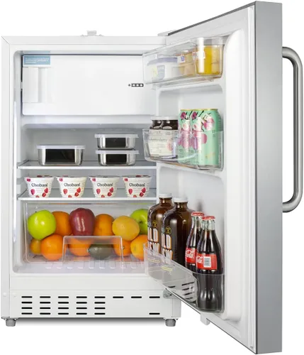 Vista 8 de Summit Appliance ALRF48CSS Refrigerador-congelador integrado de 20 pulgadas de ancho, compatible con ADA, estantes ajustables, capacidad de 2.68