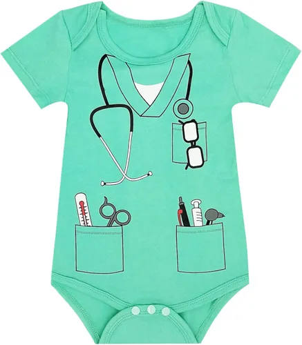 Vista 2 de LENSOUS Body de disfraz de médico para bebé niño