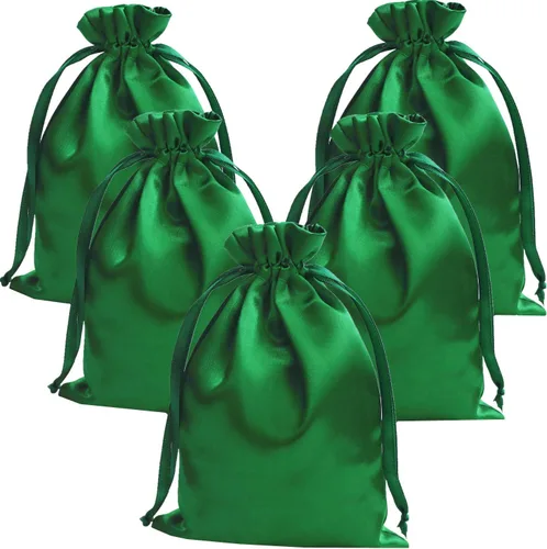 Vista 13 de 35 Piezas Bolsas de Regalo de Satén Beige de 5 x 7 Pulgadas - Bolsas de Baby Shower - Bolsas de Favores de Boda - Bolsa de Tela con Cordón - Bolsas