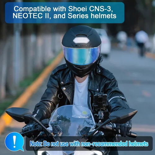 Vista 2 de Visera de casco de viento de motocicleta, visera de casco resistente al viento, lente protectora de PC de cara completa para CNS-3 de repuesto UV