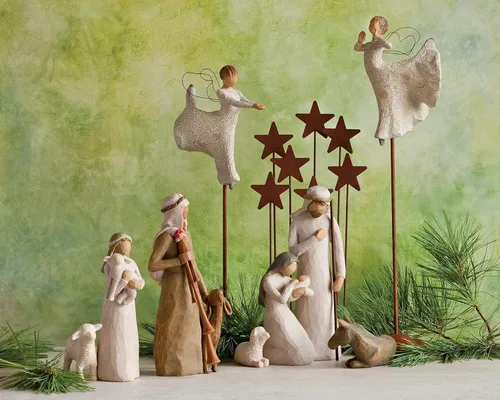 Vista 5 de Willow Tree Zampognaro (Pastor con Gaita), Un Regalo de Pastor, una Melodía Alegre, proclamando Las Noticias Expande y Eleva tu Colección