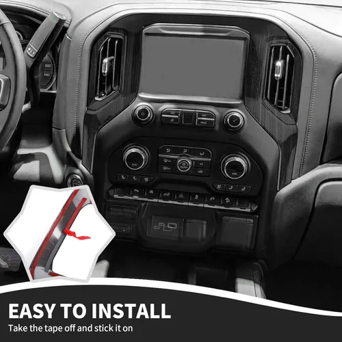 Vista 7 de RAZPOY Cubierta para panel de navegación Silverado, consola central, panel de navegación GPS, compatible con Chevy Silverado 2019-2021 y GMC-Sierra