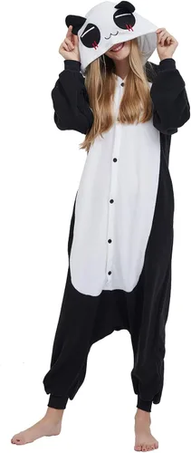 Vista 2 de DELEY Adults Unisex Onesie Halloween Costumes Animal Cosplay Pajamas Warm Sleepwear Homewear