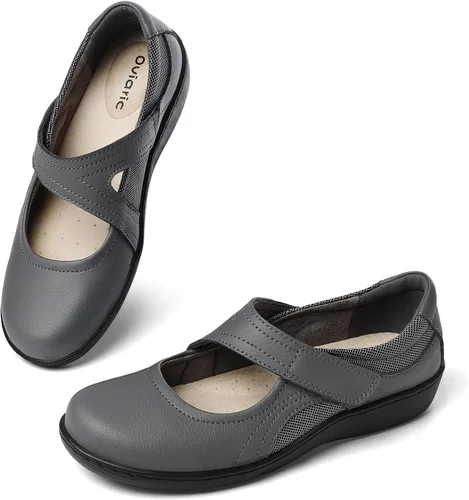 Vista 9 de Zapatos planos clásicos y cómodos Mary Jane para mujer, zapatos de vestir casuales a la moda, bonitos zapatos de vestir con puntera cerrada, ligeros