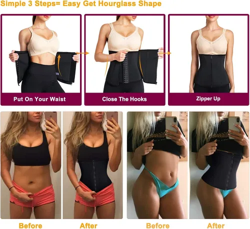 Vista 6 de REYEOGO Mujeres Shapewear Cinchers Cintura Entrenador Control de la barriga Underbust Corsé Cinturón Envoltura Cuerpo Shaper Faja de Entrenamiento