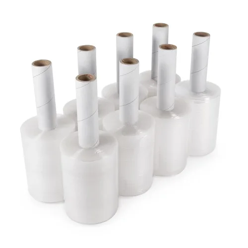 Vista 14 de IDL Packaging Mini rollo elástico de 5 pulgadas, 700 pies, calibre 120 (paquete de 1) con un mango de cartón extendido, envoltura de plástico