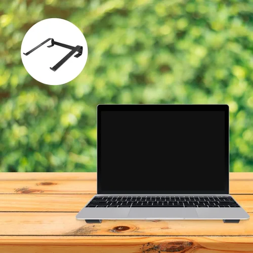 Vista 6 de Portable Folding Laptop Stand, Black Aluminium Alloy Holder for Desk