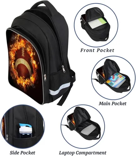 Vista 2 de Mochila escolar luminosa con impresión 3D de gran capacidad, ligera, para estudiantes