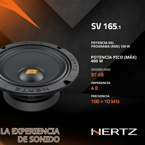 Vista 5 de HERTZ SPL Show Series SV-1651 6.5" 4-Ohm SPL Controladores de altavoz