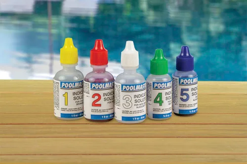 Vista 3 de Poolmaster 23227 - Soluciones de indicadores de reemplazo #1 - #5 para pruebas de agua de spa o piscina, neutro, pequeño Incluye soluciones 1-5