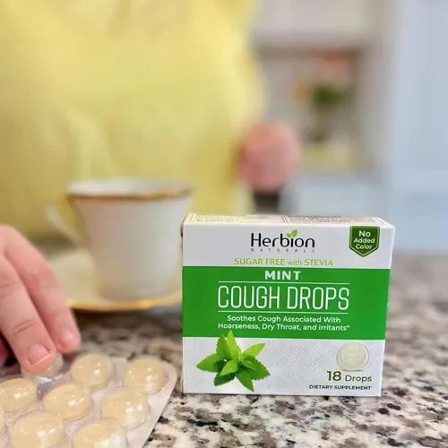 Vista 5 de HERBION Naturals - Gotas para la tos con sabor a menta, alivia la tos, para adultos y niños mayores de 6 años, 18 gotas, sin sabor artificial, sin