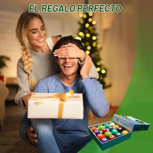 Vista 2 de HMQQ Vibrantes bolas de billar estilo TV, juego de 16 bolas de billar de 2