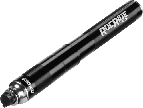 Vista 7 de RocRide Mini bomba de neumáticos de bicicleta con manómetro de presión de neumáticos de lápiz se infla a 120 PSI y funciona con válvulas Schrader
