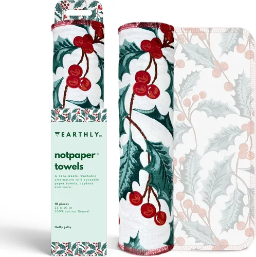 Vista 17 de Toallas de papel reutilizables, paquete de 10 unidades, rollo de toallas de papel de algodón lavables, servilletas reutilizables sin papel