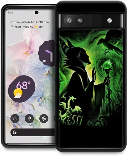 Vista 8 de CARLOCA Funda compatible con Google Pixel 6A, patrón de hierba de flores azules, ultra protección, a prueba de golpes, silicona suave, TPU