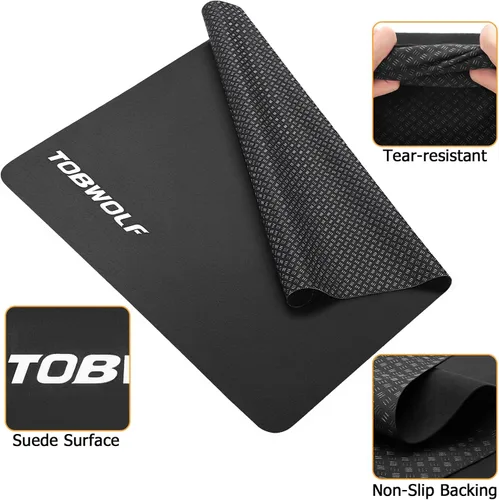 Vista 5 de TOBWOLF Pilates Reformer Mat Towel, 39'' x 24'' Non-Slip Backing Exercise Mat for Pilates Reformer, Comfortable Experience with Sweat-Wicking &