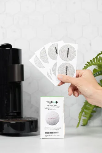 Vista 6 de My-Cap My-Foils Sellos de aluminio para reutilizar sus cápsulas Keurig Rivo, Verismo Starbucks, Lavazza Blue, Lavazza A Modo Mio, CBTL, y Caffitaly
