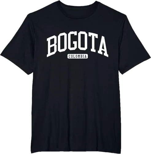 Vista 43 de Camiseta estilo universitario de Bogotá Colombia, Negro